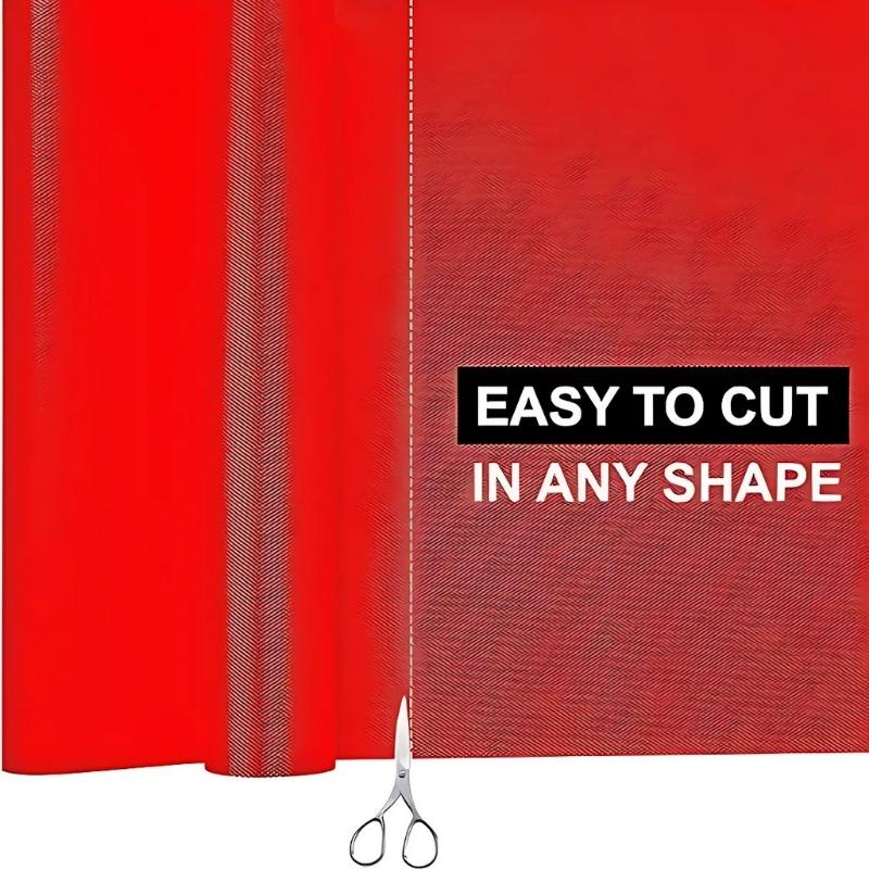 Anti-Slip Fridge & Shelf Mat | Waterproof Washable Liner for Kitchen Drawers Cabinets | Red