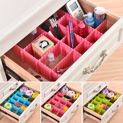 Drawer Organizer Board Storage Box | Adjustable Clapboard Divider Set | 4 Pcs