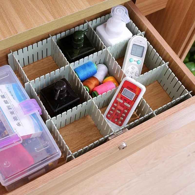 Drawer Organizer Board Storage Box | Adjustable Clapboard Divider Set | 4 Pcs