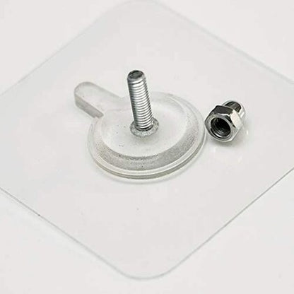 Transparent Self-Adhesive Wall Hooks Sticker – Strong Hold, No Drill, Damage-Free Hanging - Pack of 10