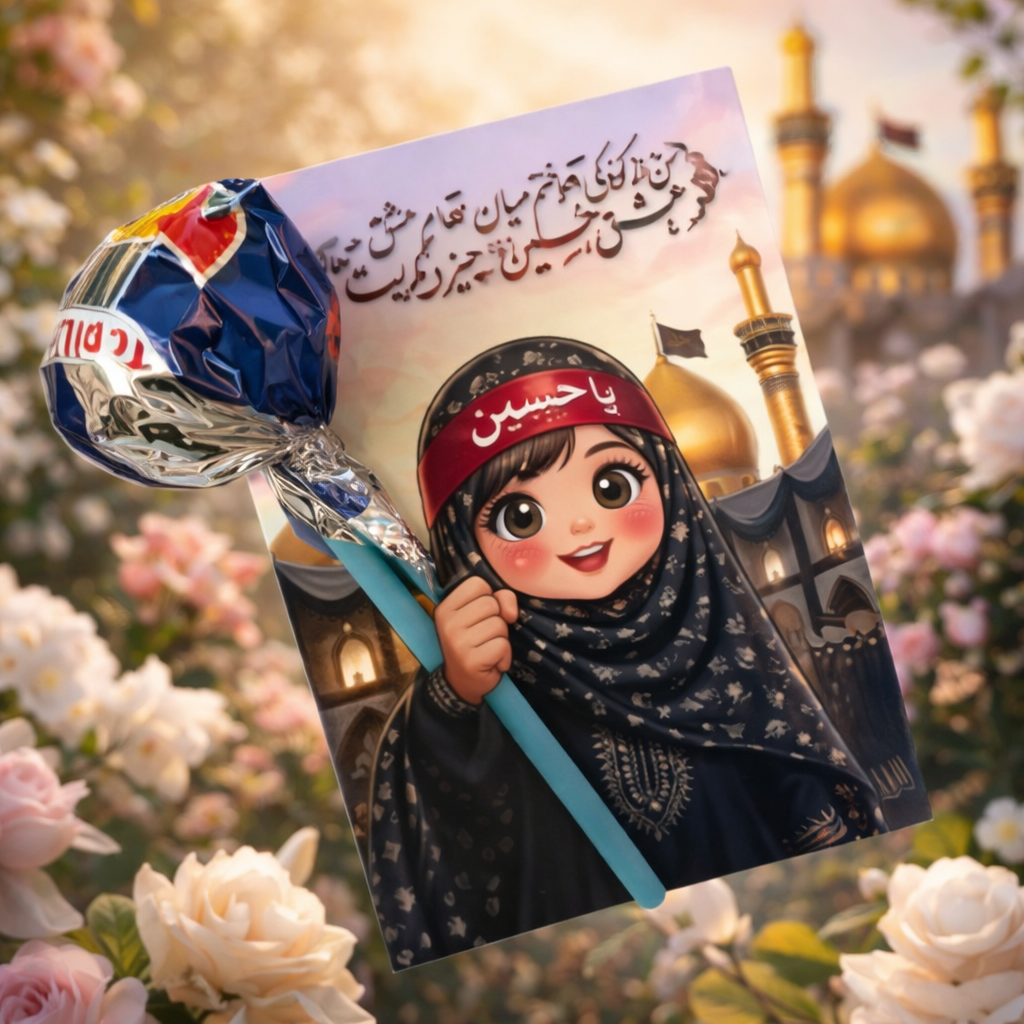 Muharram Niyaz Lollipop Gift Card Pack – Islamic Goody Bag Giveaways for Kids - Pack of 12