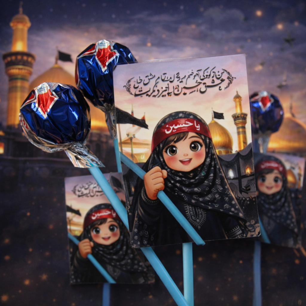 Muharram Niyaz Lollipop Gift Card Pack – Islamic Goody Bag Giveaways for Kids - Pack of 12