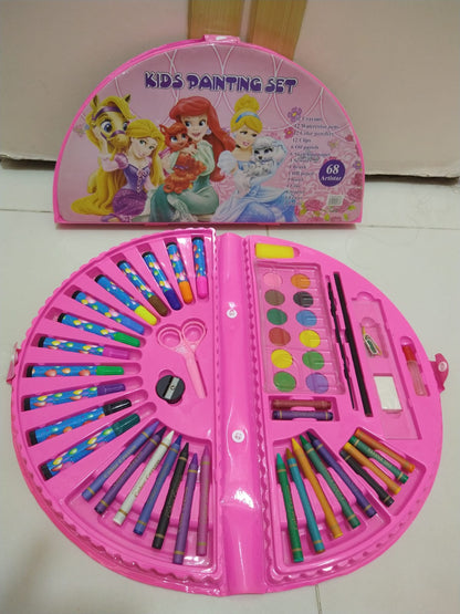 68 Pcs Colour Kit Painting Set Art Set For Kids With Crayons Water Colour Pens Oil Pastels And Art Accessories (Random Characters)