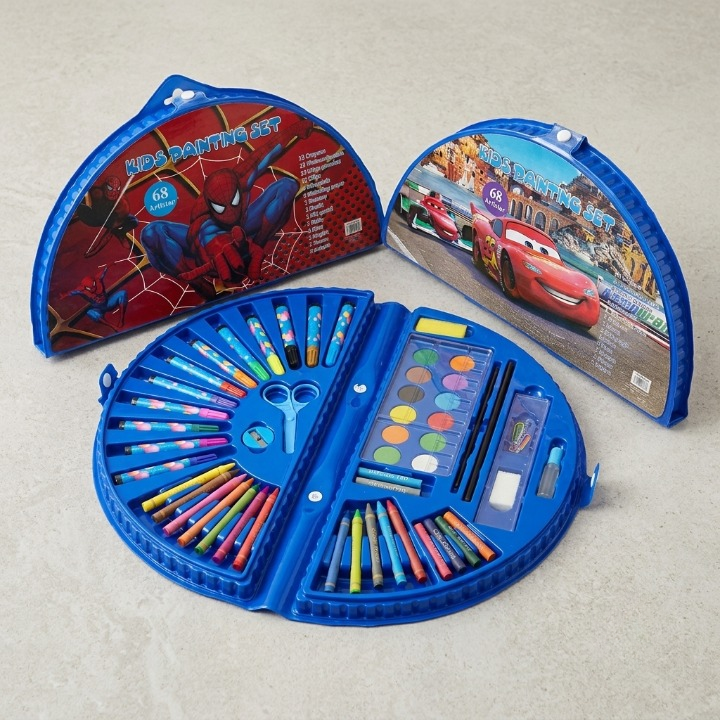 68 Pcs Colour Kit Painting Set Art Set For Kids With Crayons Water Colour Pens Oil Pastels And Art Accessories (Random Characters)