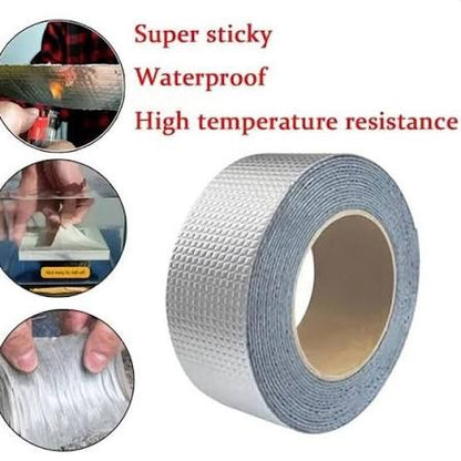 1.5 Meter Butyl Tape | Strong Aluminum Foil Tape Waterpoof | Rubber Butyl Tape (Width 2 Meter)