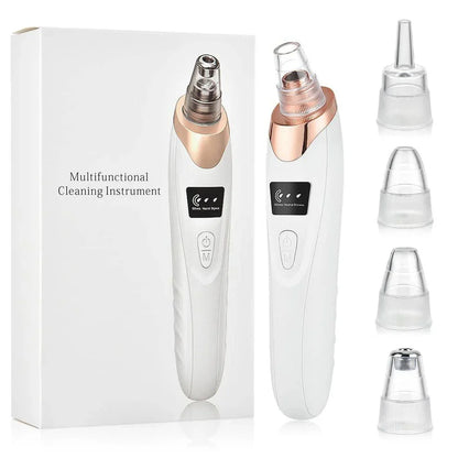 5in1 Blackhead Remover Machine Rechargeable | Face Vacuum Derma Suction With 5 Heads | Blackhead Removing Machine