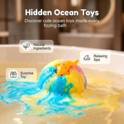 Kids Bath Bombs with Surprise Toys Inside pack of 1