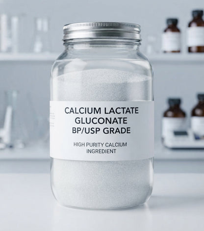 Calcium Lactate Gluconate BP/USP Grade 50g | High Purity Calcium Ingredient