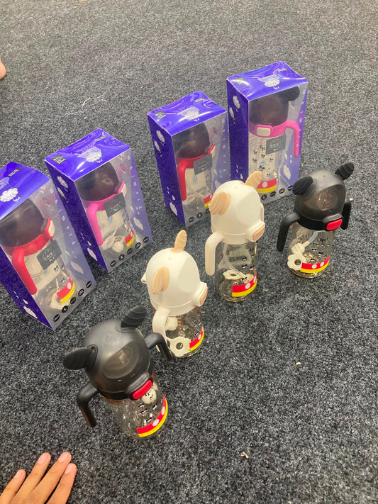 High Quality PPSU Baby Bottle | Wide Neck Feeder with Handle + Straw | BPA Free | Leak Proof - 250Ml