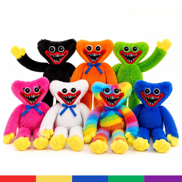 Poppy Playtime Huggy Wuggy & Kissy Missy Soft Plush Toy Pair - Random Color