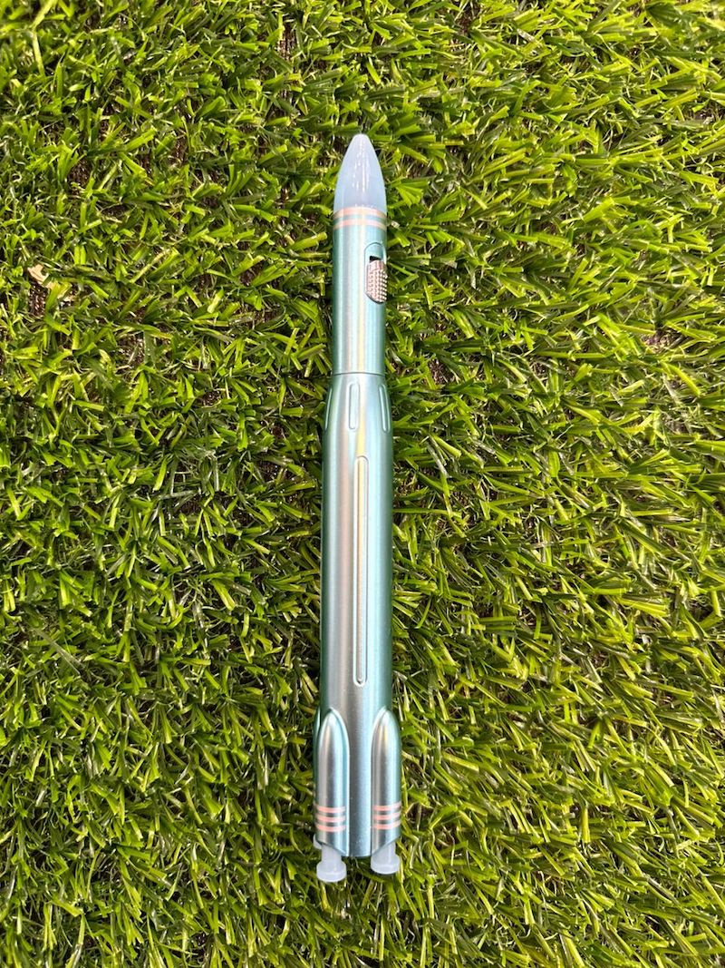 Rocket Shaped LED Gel Pen with Light-Up Tip (1 Piece – Random Metallic Color)