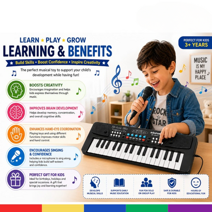 Bigfun 37-Key Electronic Keyboard Piano – Musical Learning Toy