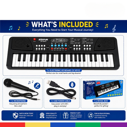 Bigfun 37-Key Electronic Keyboard Piano – Musical Learning Toy