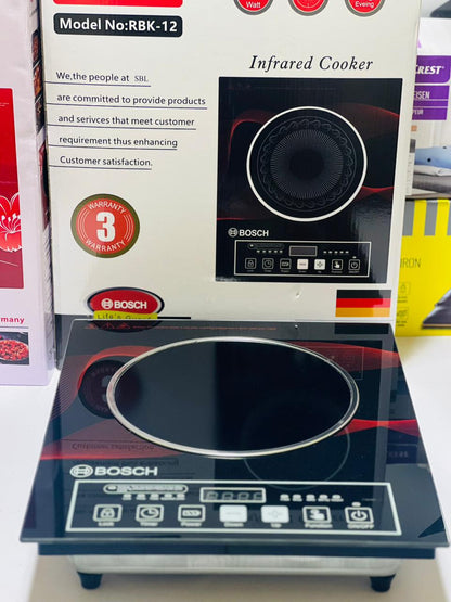 Bosch 2200 Watts Infrared Cooker RBK-12 With Digital Touch Controls Multiple Cooking Functions And Safety Lock For Modern Kitchens