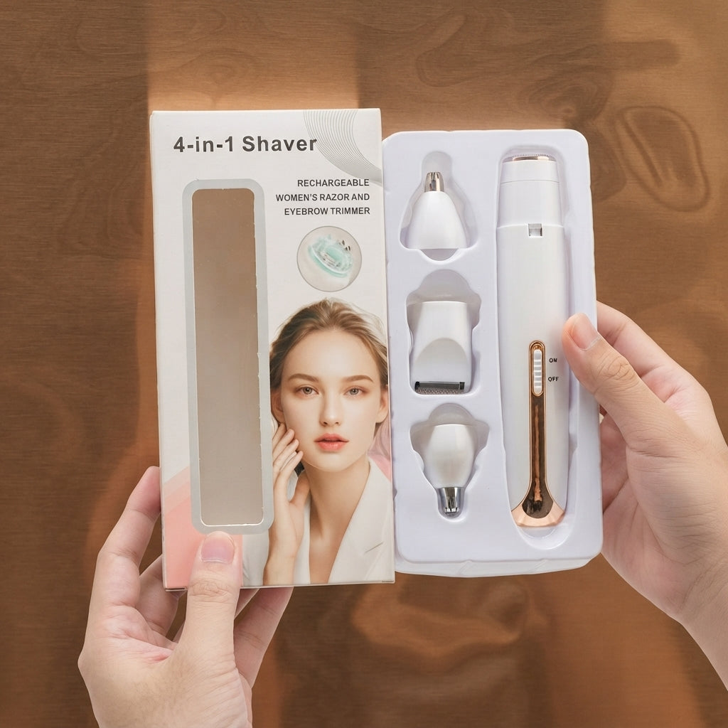 Flawless 4 In 1 Rechargeable Hair Remover - Personal Care Device Designed For Hair Removal And Daily Grooming Routine