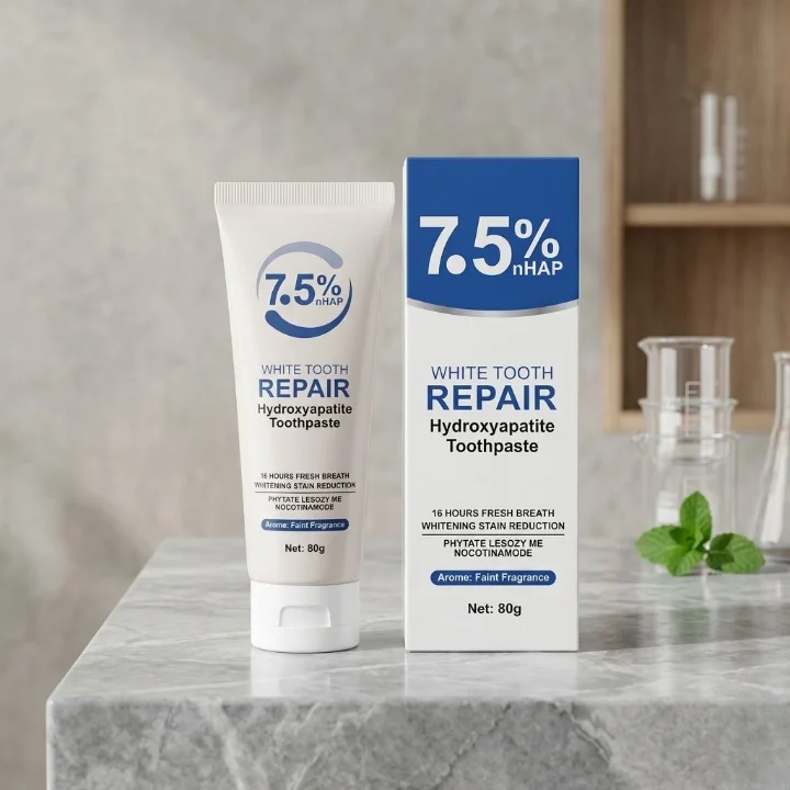 Beamach 7.5 Percent nHAP Hydroxyapatite Toothpaste 80g Whitening Teeth Repair Sensitivity Protection Fresh Breath Up To 16 Hours