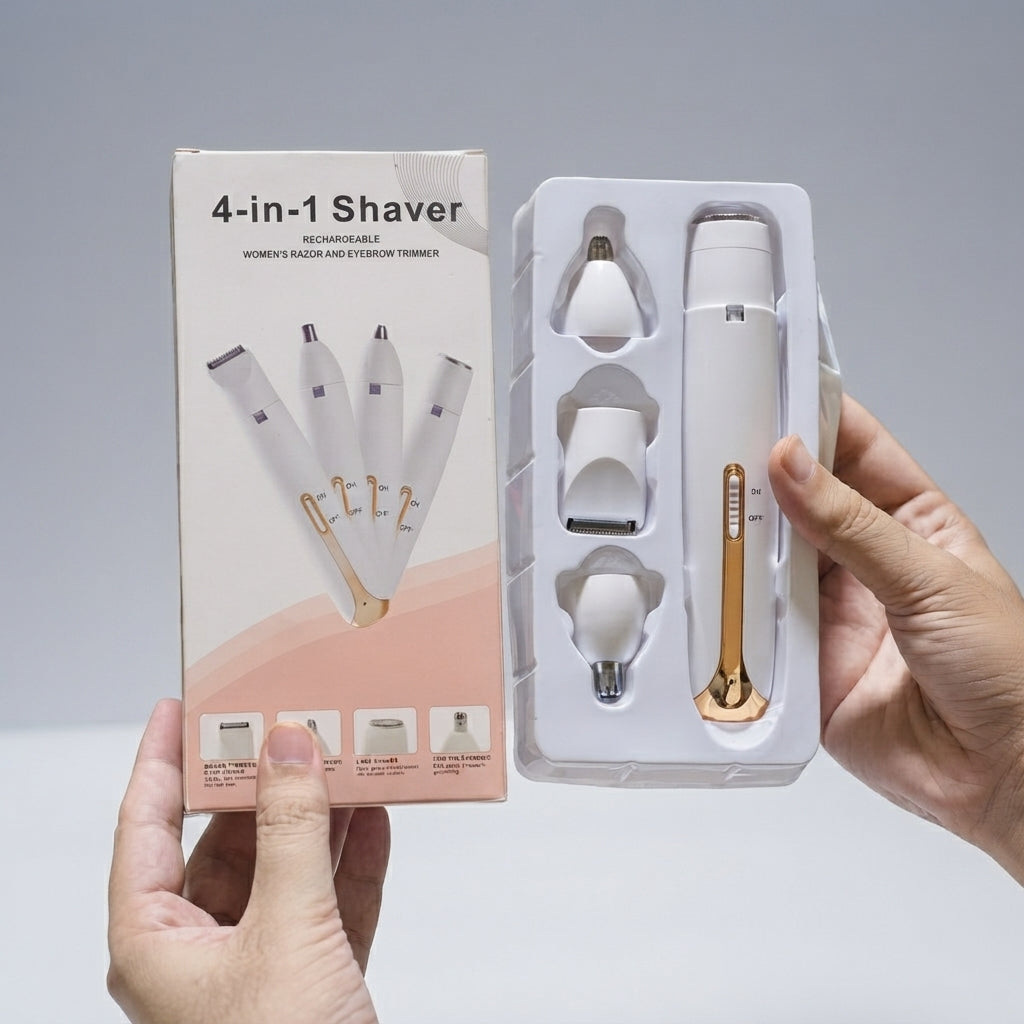 Flawless 4 In 1 Rechargeable Hair Remover - Personal Care Device Designed For Hair Removal And Daily Grooming Routine