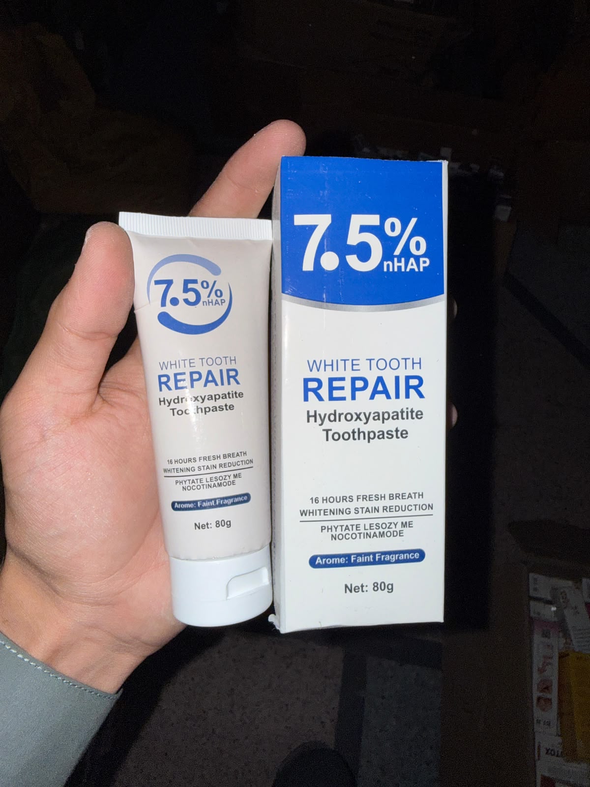 Beamach 7.5 Percent nHAP Hydroxyapatite Toothpaste 80g Whitening Teeth Repair Sensitivity Protection Fresh Breath Up To 16 Hours