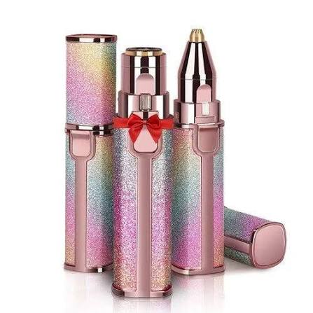 2-in-1 Flawless Eyebrow Trimmer | USB Rechargeable 2in1 Flawless Trimmer With Wire & Cleaning Brush | Eyebrow & Upper Lips Trimmer For Women (Rechargeable)