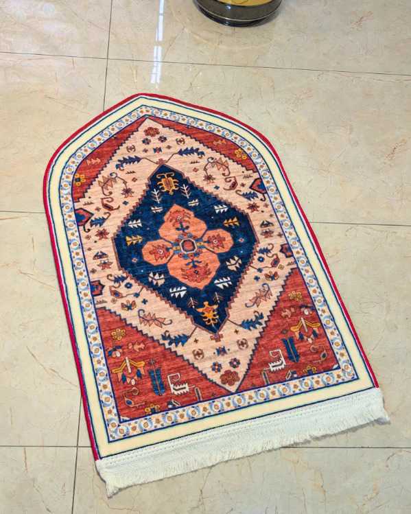 The Royal Caucasian Medallion Prayer Mat 70x115cm | Elegant Islamic Prayer Rug for Daily Salah