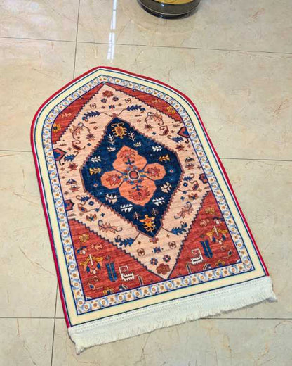The Royal Caucasian Medallion Prayer Mat 70x115cm | Elegant Islamic Prayer Rug for Daily Salah