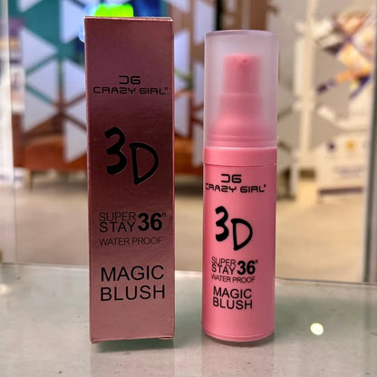 Crazy Girl 36H Magic Waterproof Blush | Long-Lasting 3D Glow Makeup for Girls & Women
