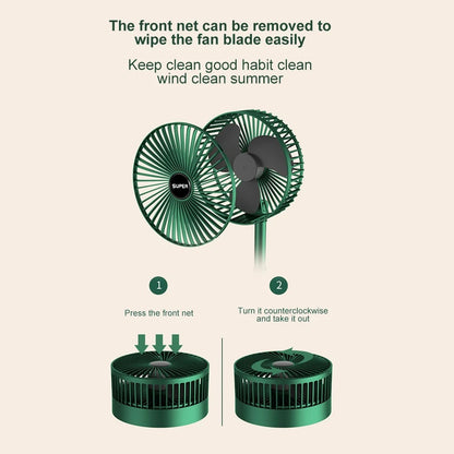 Portable Rechargeable Foldable Table Fan 2400mAh USB Charging | 3 Speed Silent Desktop Fan | Adjustable Mini Fan for Home, Office & Travel