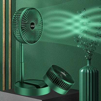 Portable Rechargeable Foldable Table Fan 2400mAh USB Charging | 3 Speed Silent Desktop Fan | Adjustable Mini Fan for Home, Office & Travel