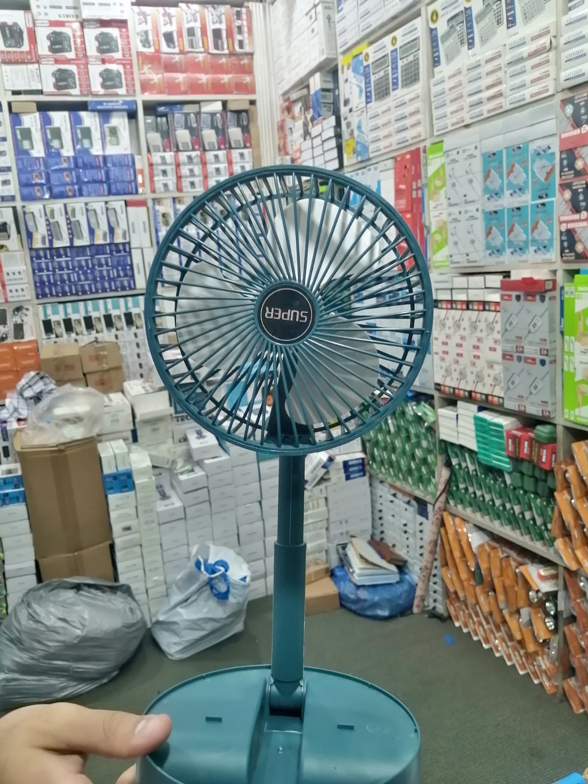 Portable Rechargeable Foldable Table Fan 2400mAh USB Charging | 3 Speed Silent Desktop Fan | Adjustable Mini Fan for Home, Office & Travel