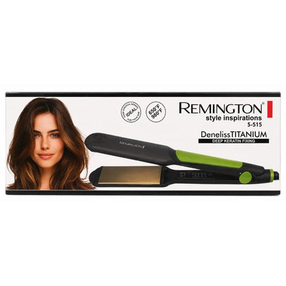 REMINGTON S-515 Hair Straightener & Curler | Deep Keratin Fixing  | Deneliss Titanium | Adjustable Temperature | For All Hair Types