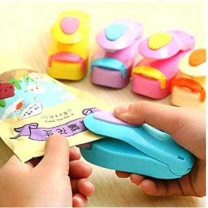 Portable Mini Heat Sealing Machine | Snack Bag Sealer | Handheld Resealer | Random Color