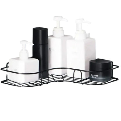Wall Corner Rack | Multipurpose Kitchen & Bathroom Corner Organizer | Metal Wall Mount Storage Rack