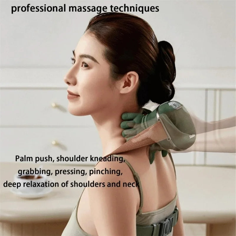 Neck & Shoulder Kneading Massager | Model BLD- 893 | Wireless Shiatsu Deep Kneading Massager with Heat | For Neck, Shoulders, Back & Body Relaxation