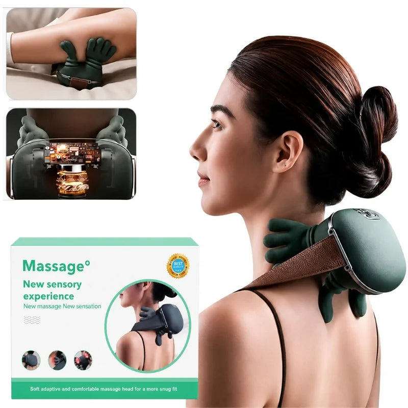 Neck & Shoulder Kneading Massager | Model BLD- 893 | Wireless Shiatsu Deep Kneading Massager with Heat | For Neck, Shoulders, Back & Body Relaxation