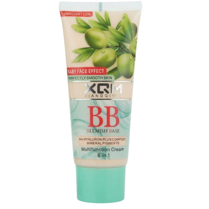 XQM BB Blemish Olive Base Cream | 6-in-1 Multifunction BB Cream with Hyaluronic Acid & Mineral Pigments | SPF 15 | 65ml