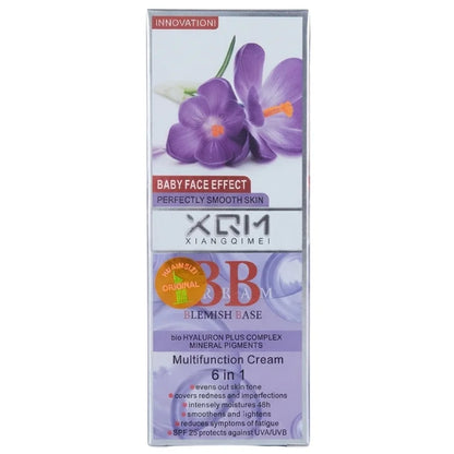 XQM BB Blemish Saffron Crocus Base Cream | 6-in-1 Multifunction BB Cream with Hyaluronic Acid & Mineral Pigments | SPF 15 | 65ml