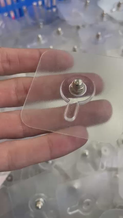 Transparent Self-Adhesive Wall Hooks Sticker – Strong Hold, No Drill, Damage-Free Hanging - Pack of 10
