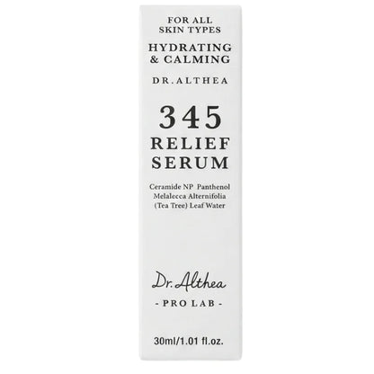 Dr. Althea 345 Relief Serum | Hydrating & Calming Serum with Tea Tree Leaf Water, Ceramide NP & Niacinamide | Barrier Repair & Deep Hydration | 30ml