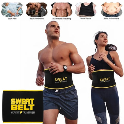 Waist Trimmer Belt for Men & Women | Adjustable Sweat Belt for Workout & Gym | Tummy Support & Body Shaper | Free Size | Pack of 1