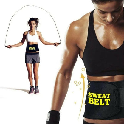 Waist Trimmer Belt for Men & Women | Adjustable Sweat Belt for Workout & Gym | Tummy Support & Body Shaper | Free Size | Pack of 1